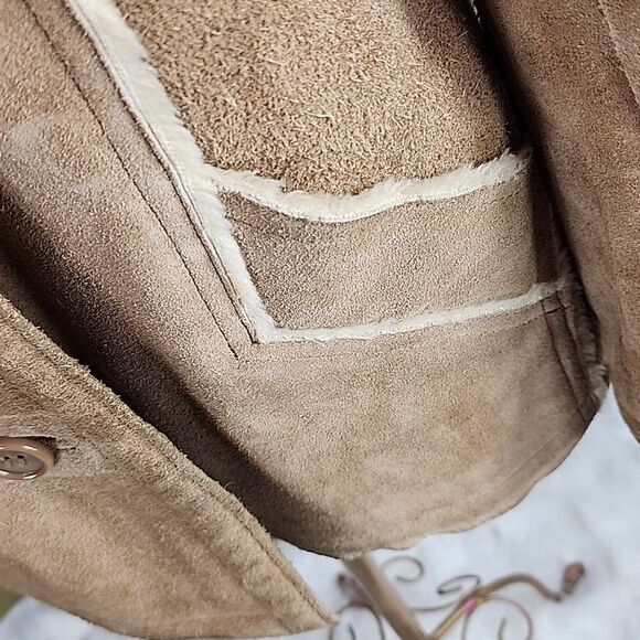 Vintage Cabin Core Leather P.B.D. Coat Shearling Rancher Marlboro - Picture 4 of 16